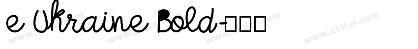 e Ukraine Bold字体转换